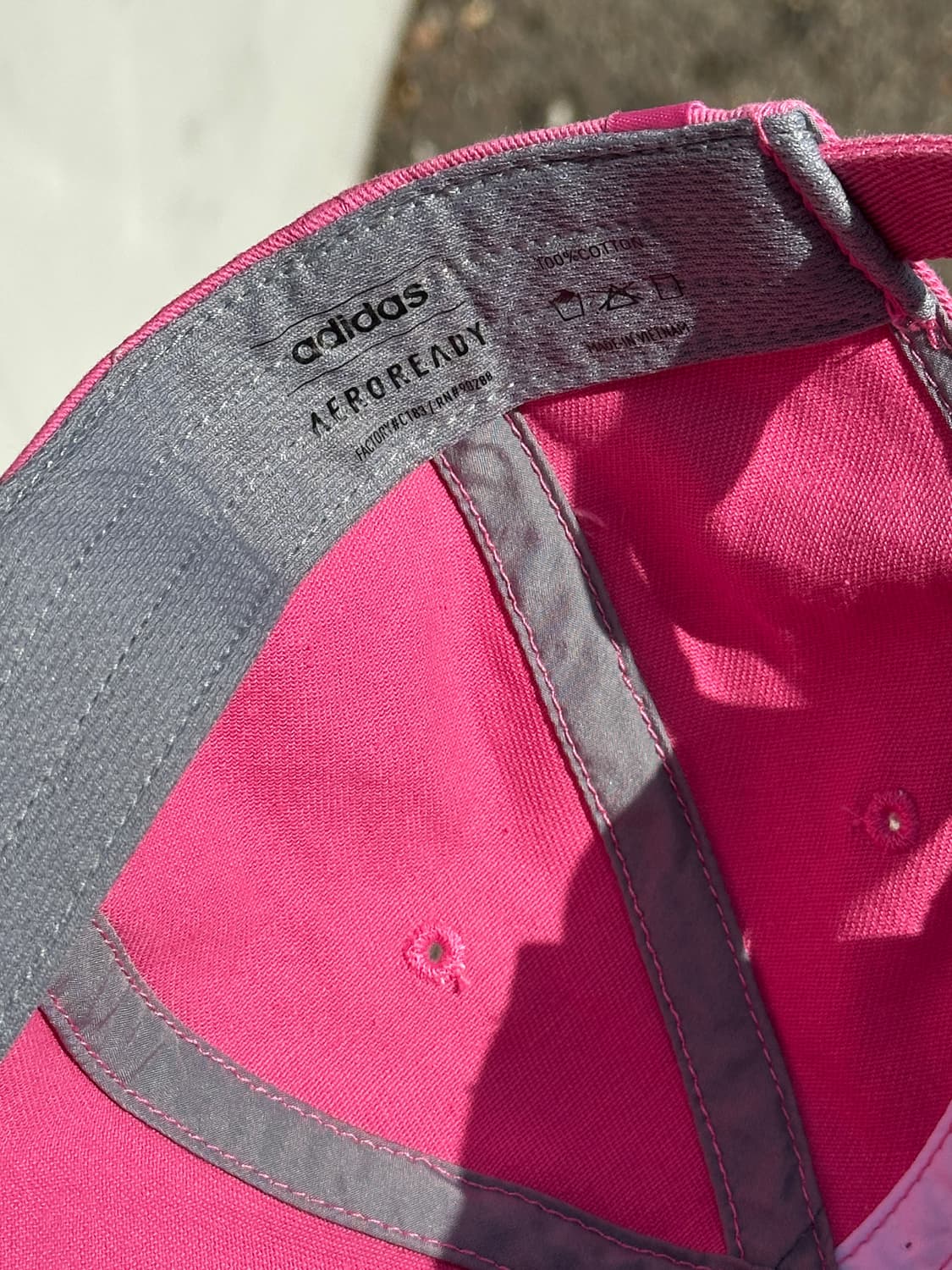 (새상품) [M-L] 아디다스 로고 핑크 볼캡 모자 상품이미지6