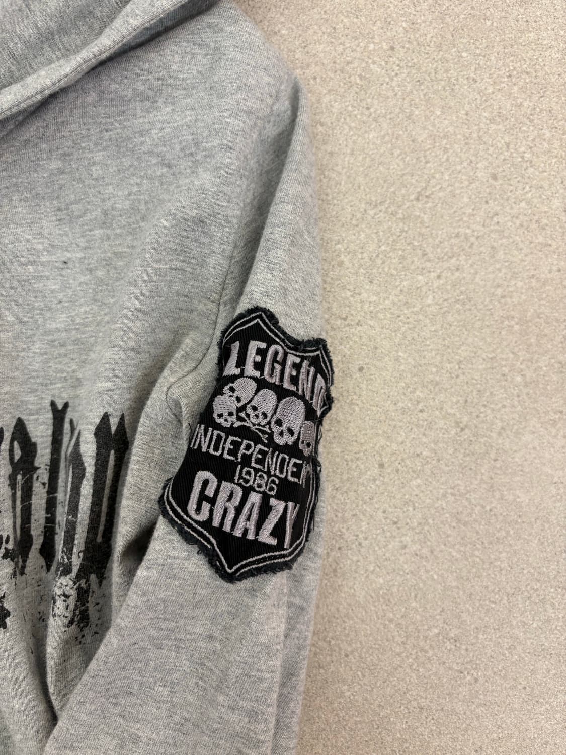 시스루 윙 그레이 후드집업 상품이미지4