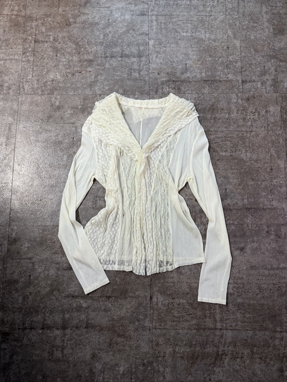 패턴 레이스 디테일 가디건 상품이미지7