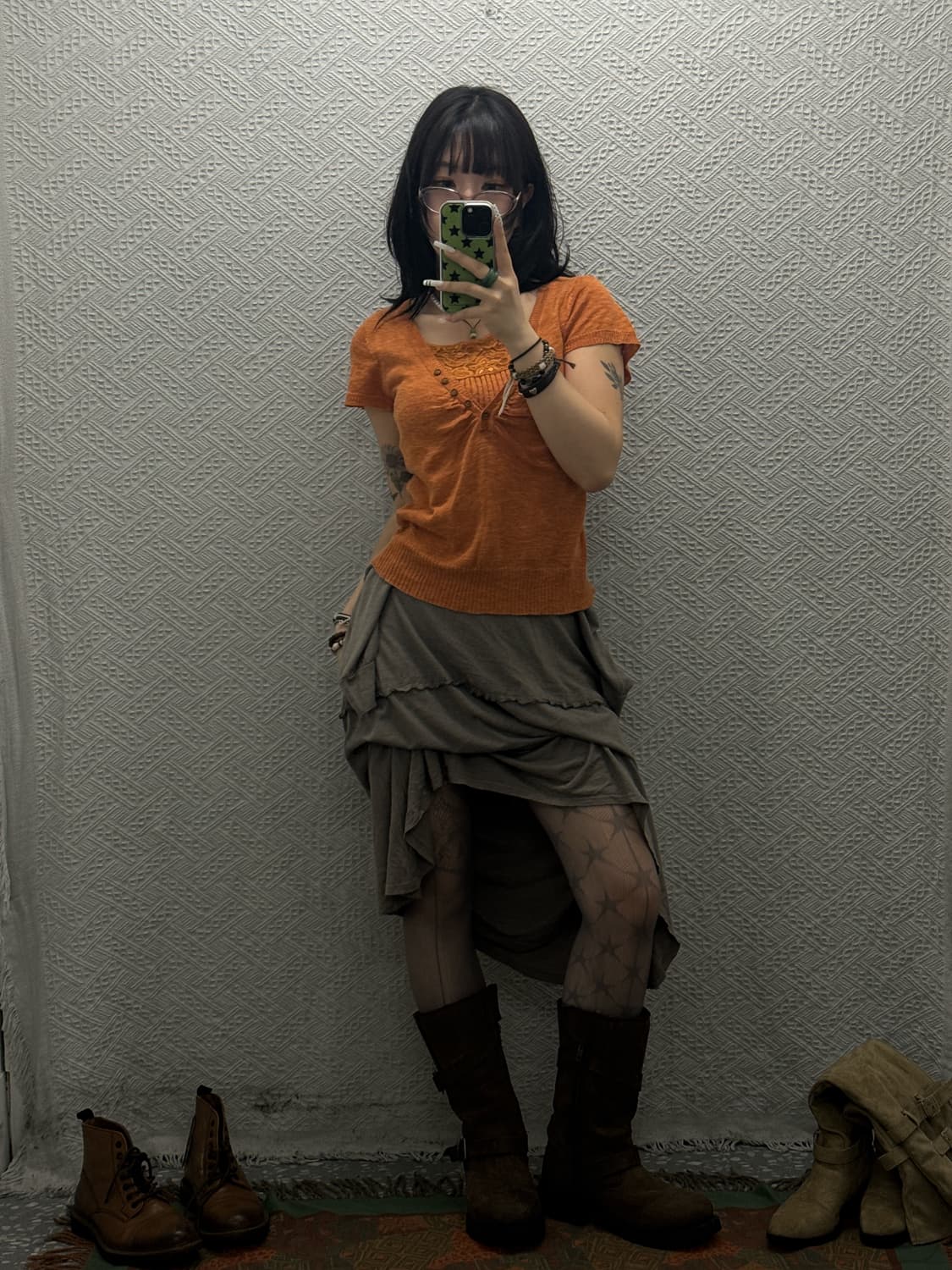 빈티지 레트로 페미닌 레이스 란제리코어 슬림핏 반팔티 K0051 상품이미지2