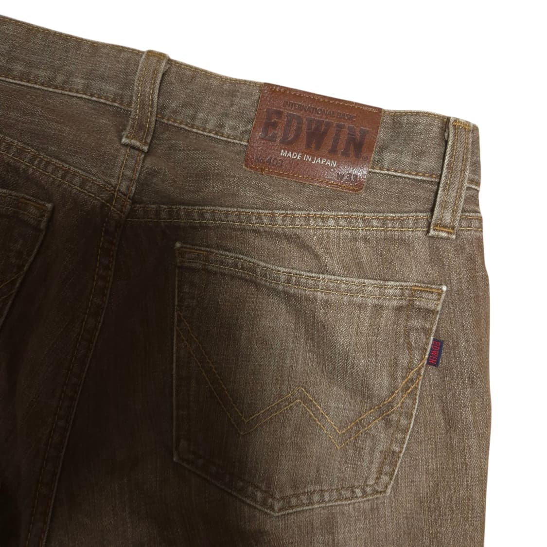 에드윈 403 브라운 레귤러 스트레이트 팬츠 상품이미지6