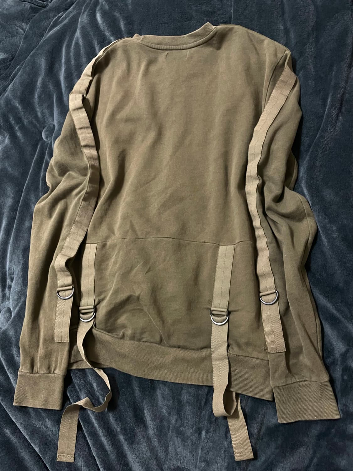 00s 빈티지 벨티드 포인트 롱슬리브 맨투맨 Vkei그런지밀리터리코르티스 상품이미지5