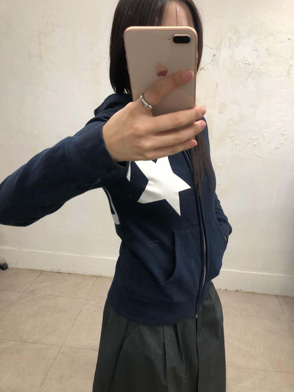 베이프 스타 딱붙핏 후드 집업 상품이미지2