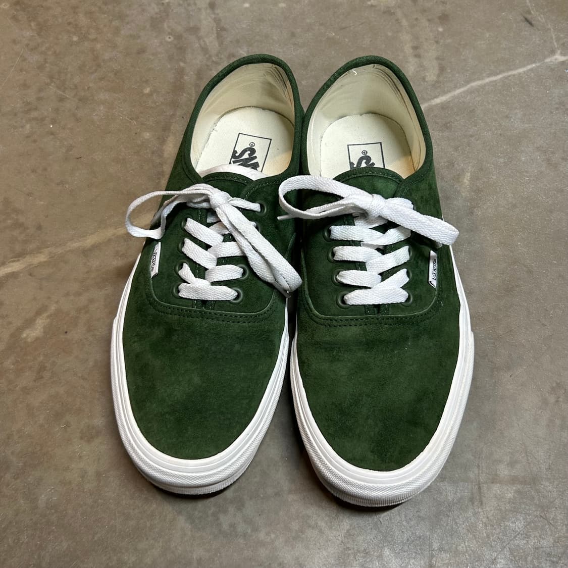 275) 반스 어센틱 그린 스웨이드 스니커즈 신발 상품이미지2