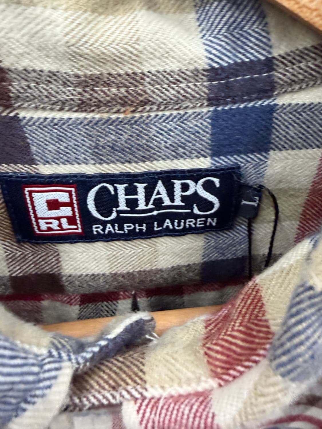00s 챕스 랄프로렌 체크 긴팔 셔츠 상품이미지7