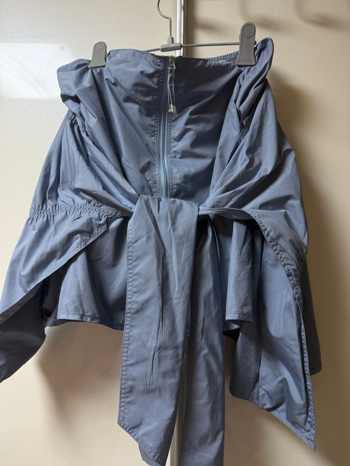 Nache PUCKERING TIE SKIRT BLUE GRAY 상품이미지6