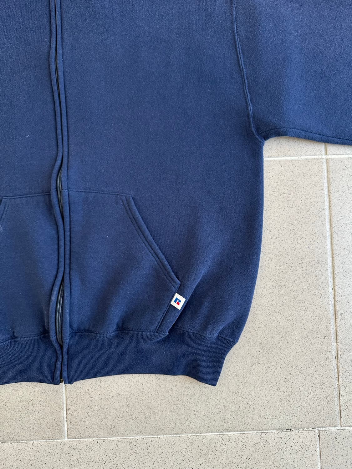 90s 빈티지 러셀 후드집업 네이비 L USA 상품이미지3