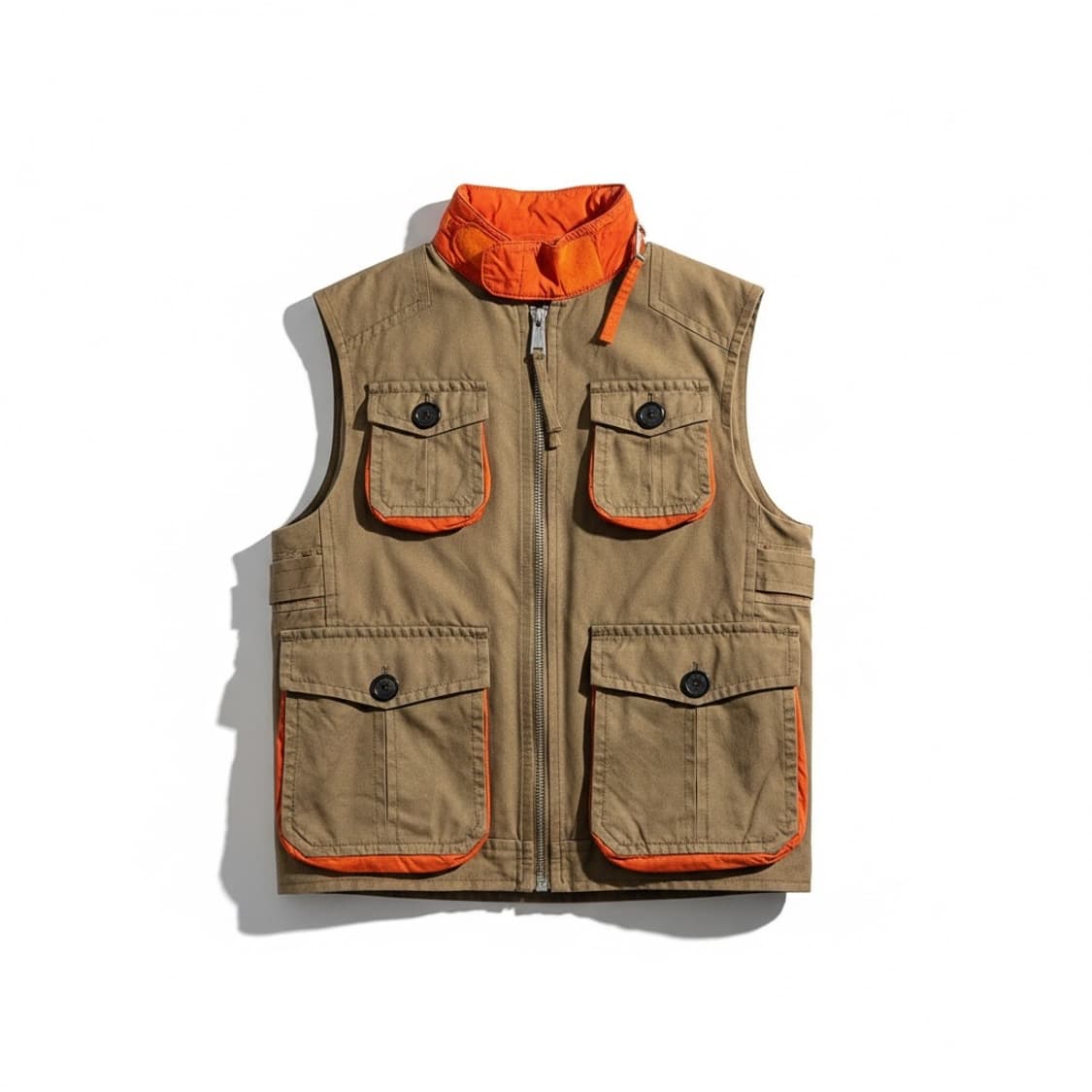 디스퀘어드2 카키 오렌지 포켓 베스트 상품이미지1