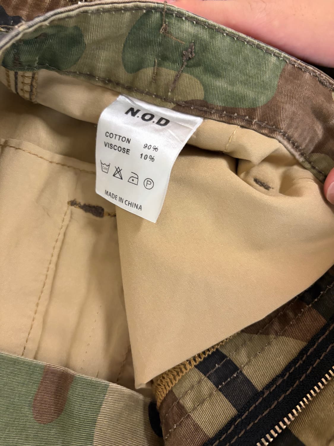 노드 Stone Washed Cargo shorts (Camo) 상품이미지4