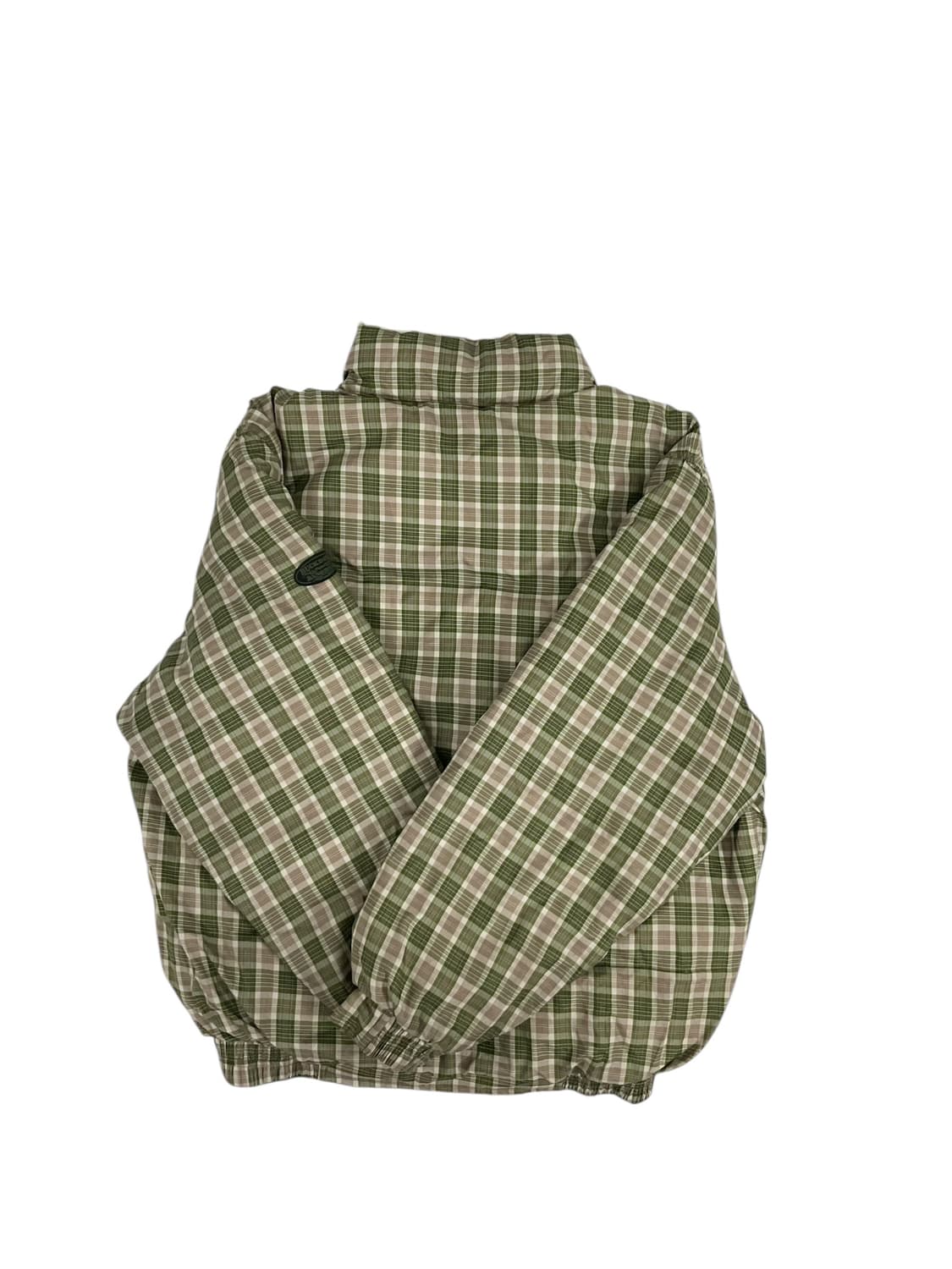 Vintage 브라운 그린 체크 패딩 (95) 상품이미지3