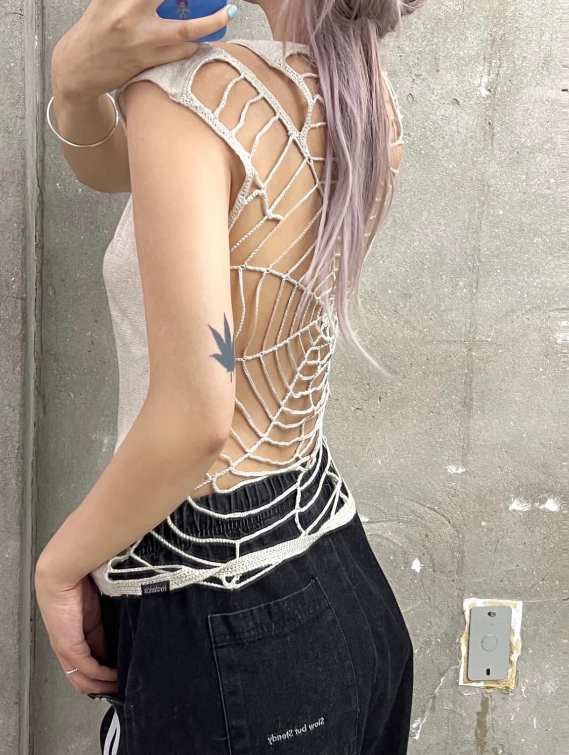 Hysteric Glamour 히스테릭글래머 크로쉐 니트 탑 상품이미지1