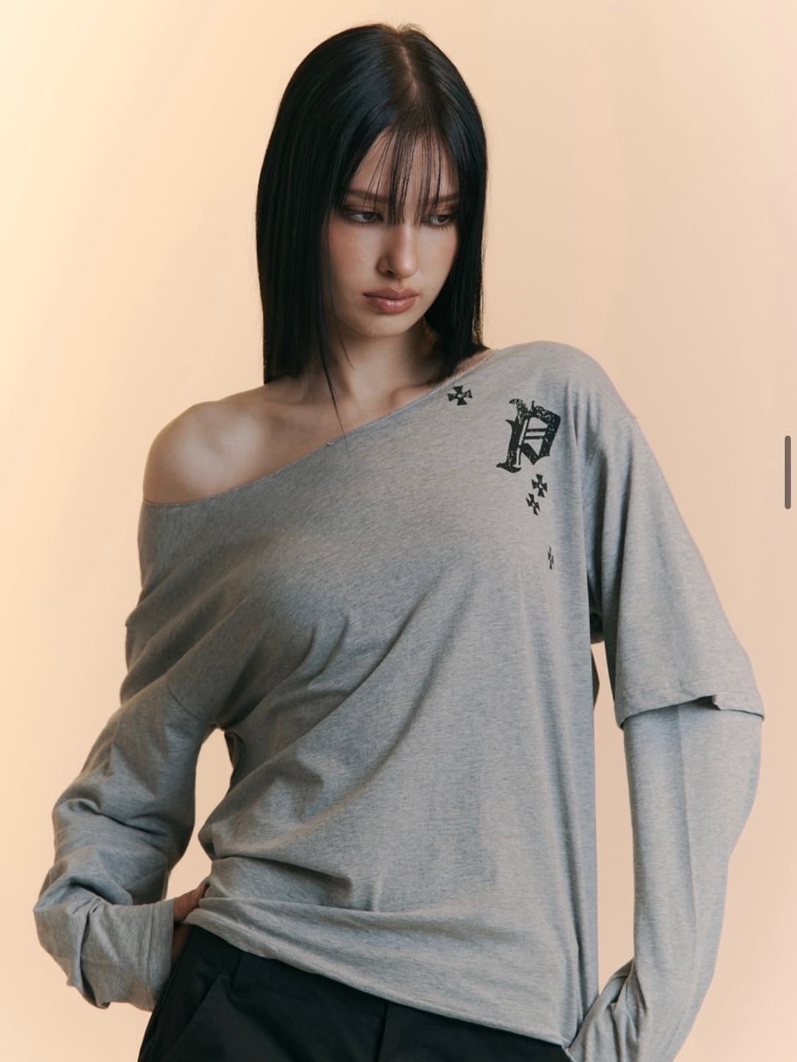 플리즈노팔로우 noice 타이 롱슬리브 상품이미지1