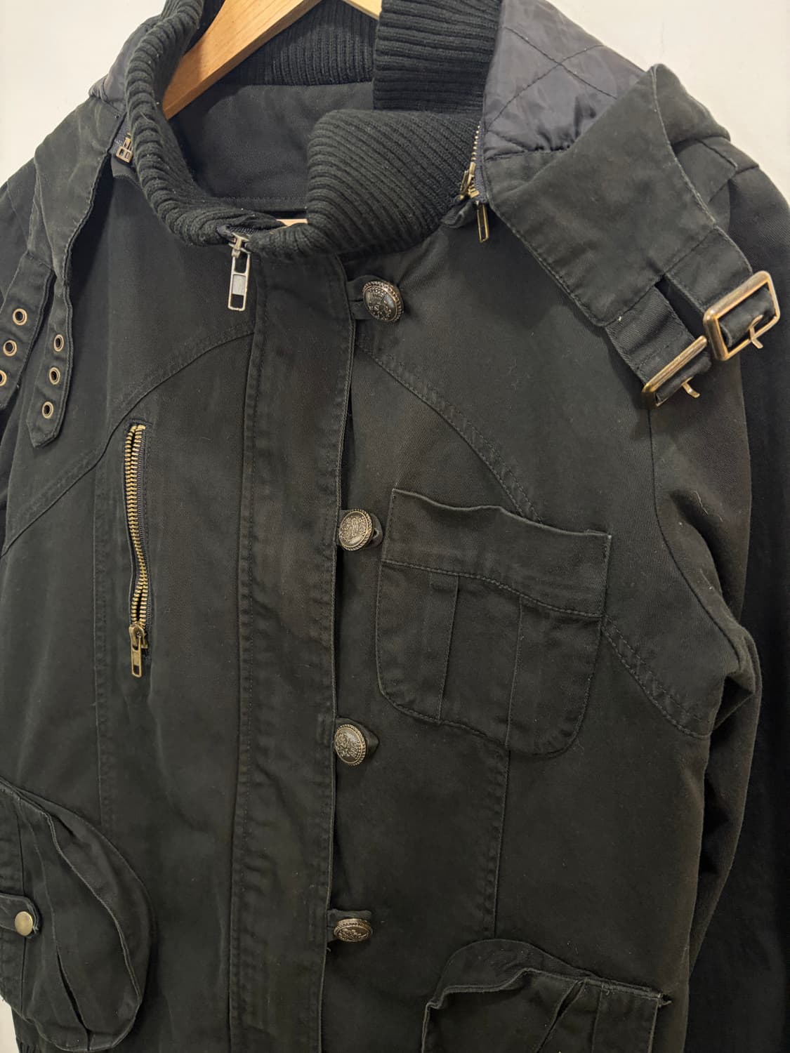 Y2k 지퍼 디테일 후드 자켓 상품이미지6