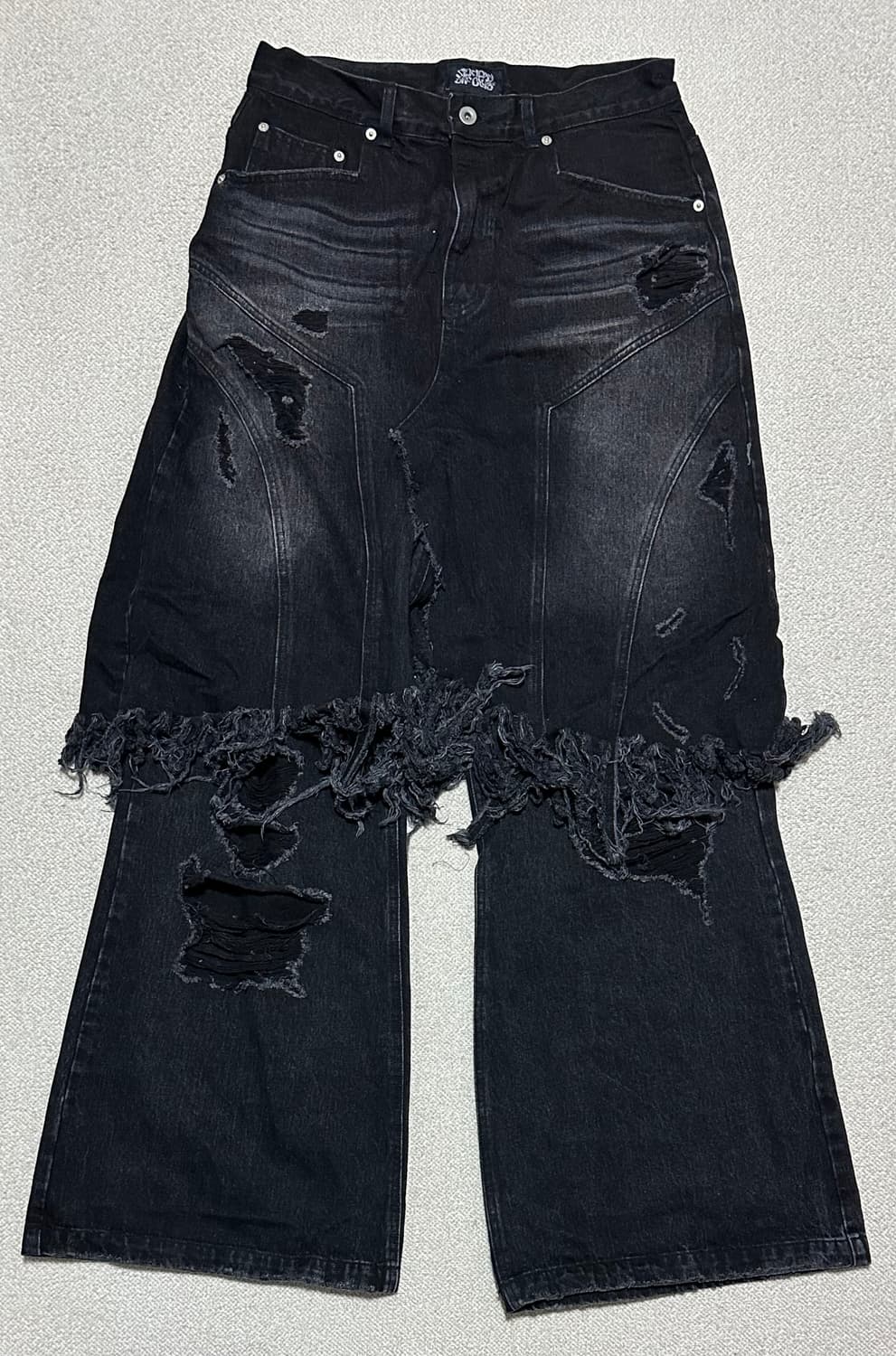 선데이오프클럽 레이어드 데님 팬츠 상품이미지3