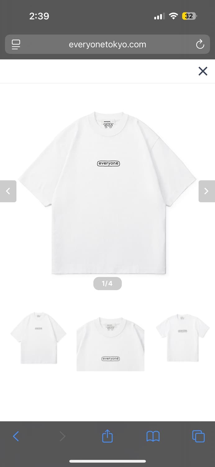 Everyone Tokyo j.30000 스케치 로고 티셔츠 XL 상품이미지2