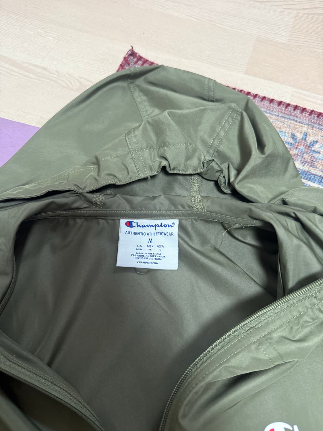 챔피온 아노락 바람막이 M 카키 상품이미지3