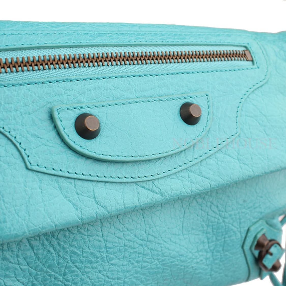 발렌시아가 에메랄드그린 램스킨 모터 플랩 클러치(319381) 상품이미지6