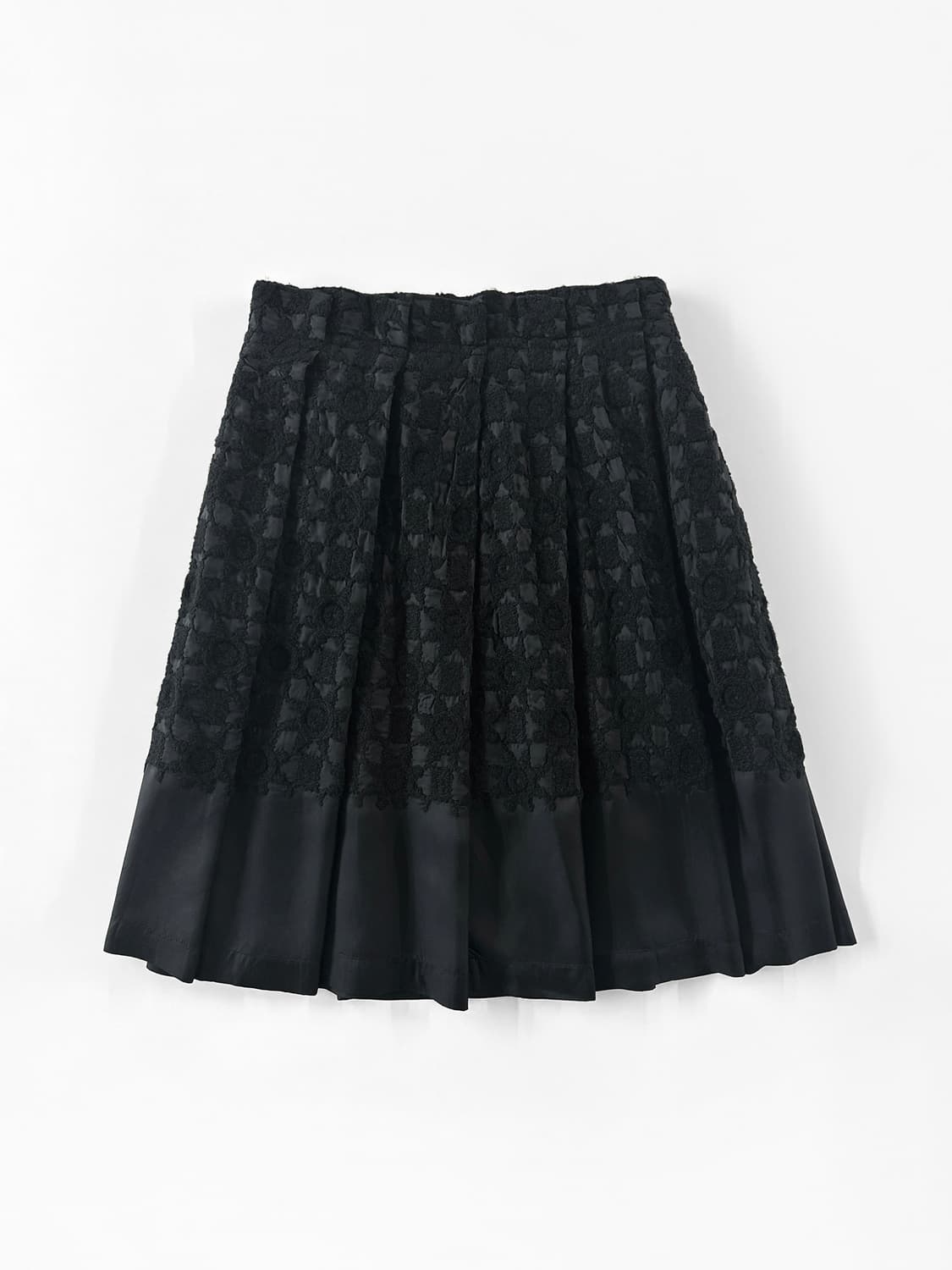 2001 AD 트리콧 꼼데 가르송 플로럴 레이스 플리츠 스커트 상품이미지2