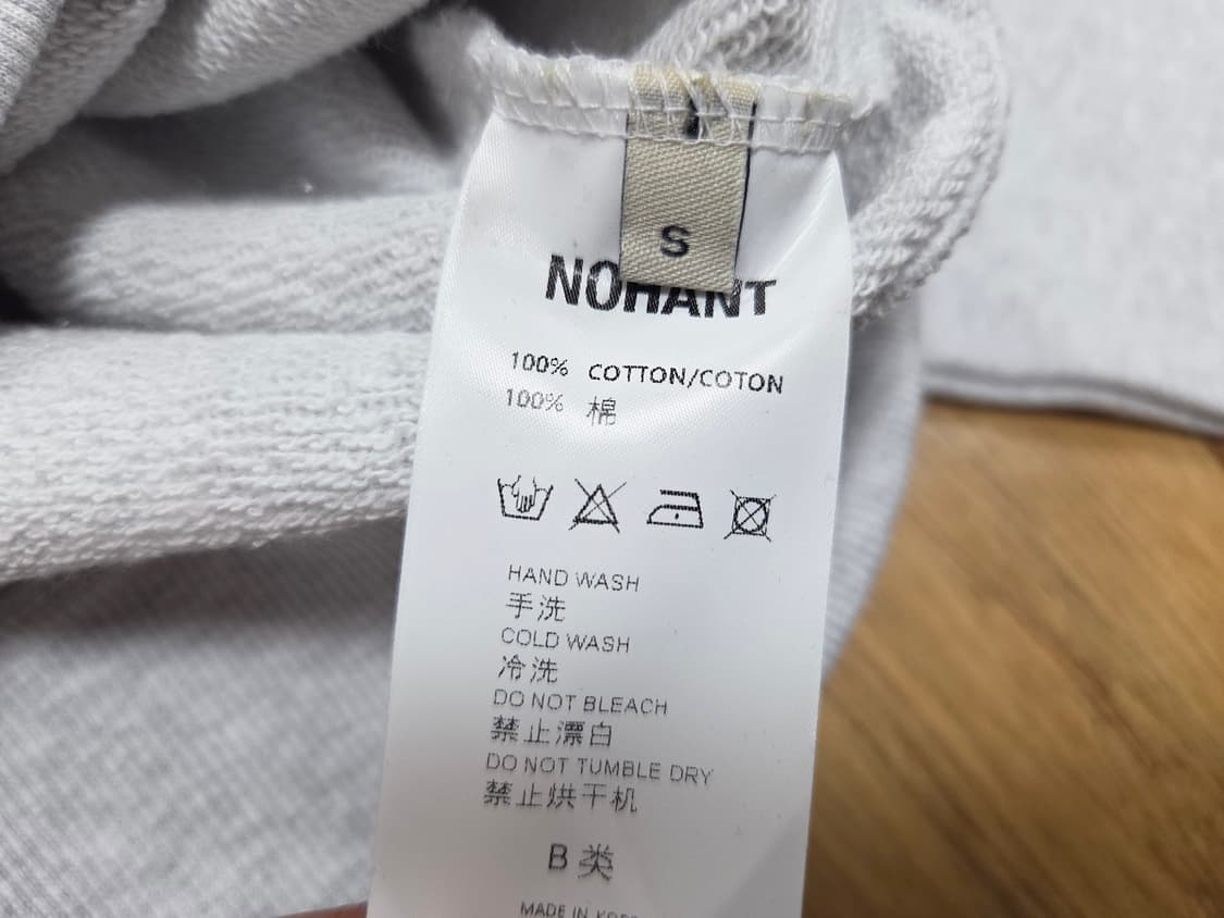 노앙(NOHANT) 로고패치 크루넥 스웻셔츠 프리사이즈 새상품 상품이미지8