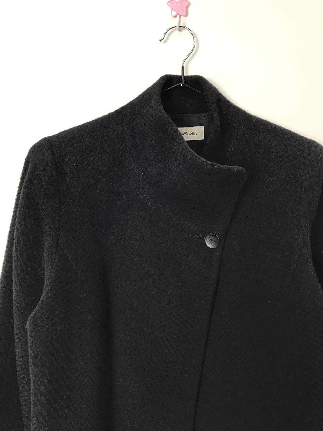 Jpn Black High-Neck Asymmetric Coat 상품이미지7