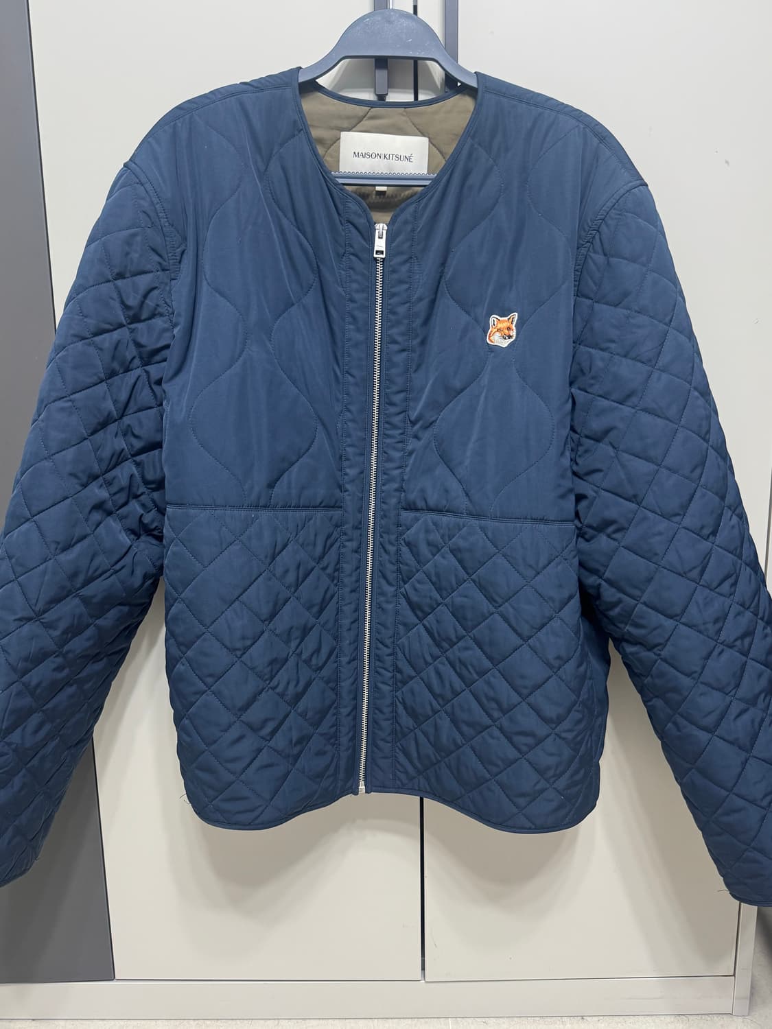 메종키츠네 퀼팅 자켓 네이비 Xl 상품이미지1