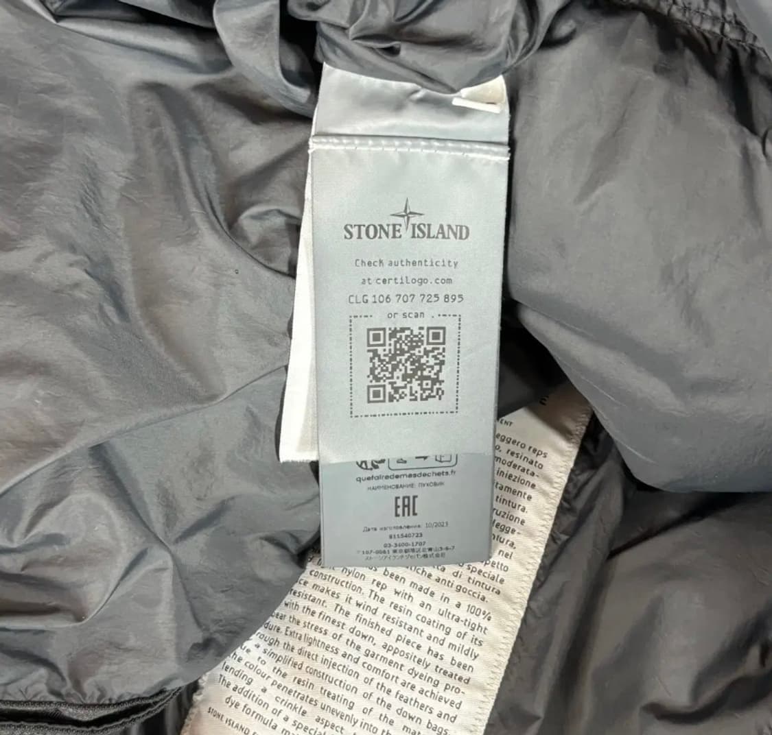 [정품] 스톤아일랜드 나일론 크링클랩스 롱패딩 XXl 상품이미지3