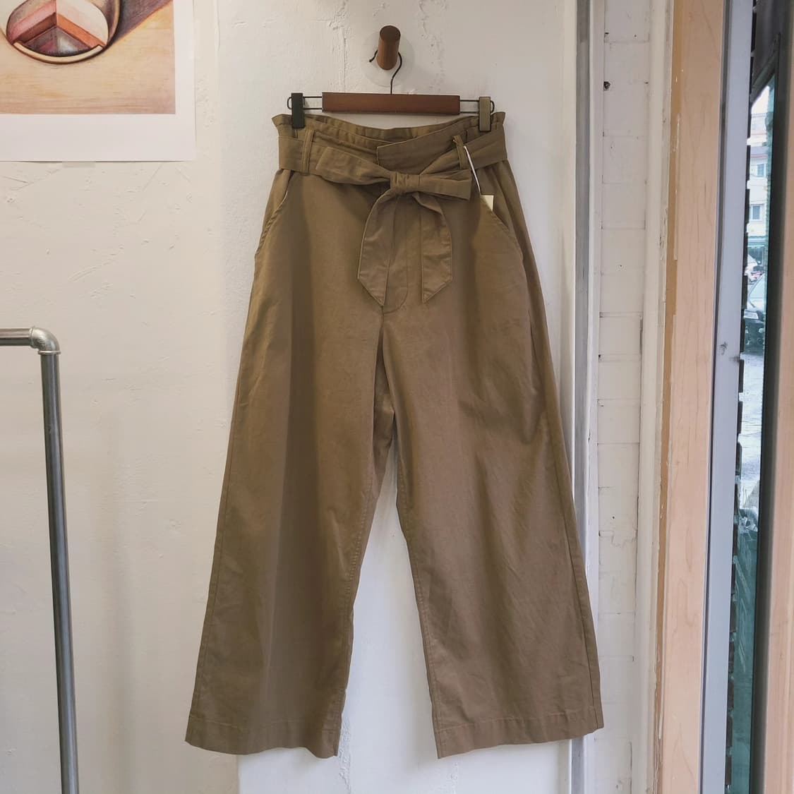 Denifits 카키브라운 벨티드 치노 팬츠 상품이미지1