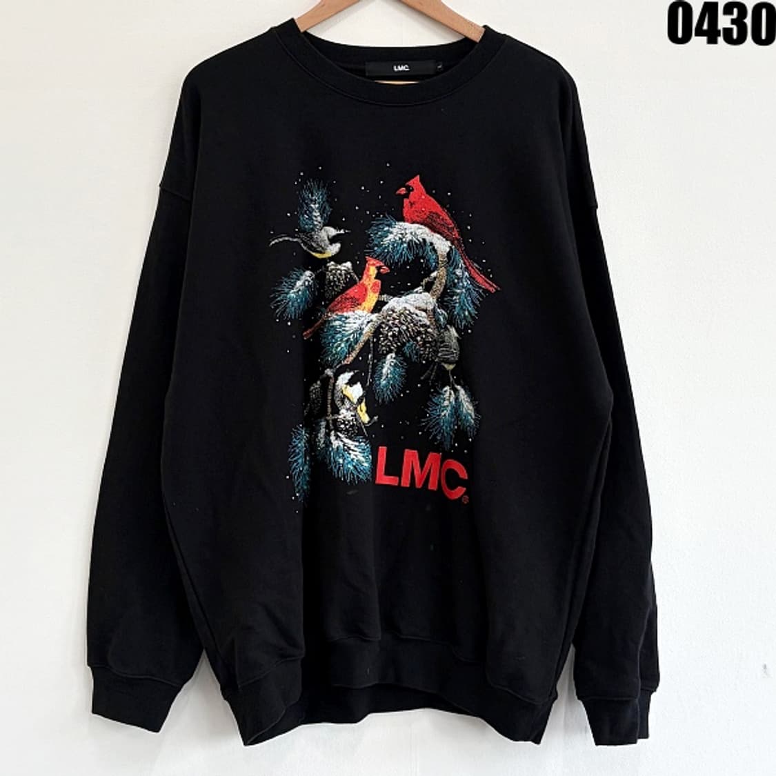 LMC 그래픽 프린팅 오버핏 맨투맨 블랙 L 0430 상품이미지1