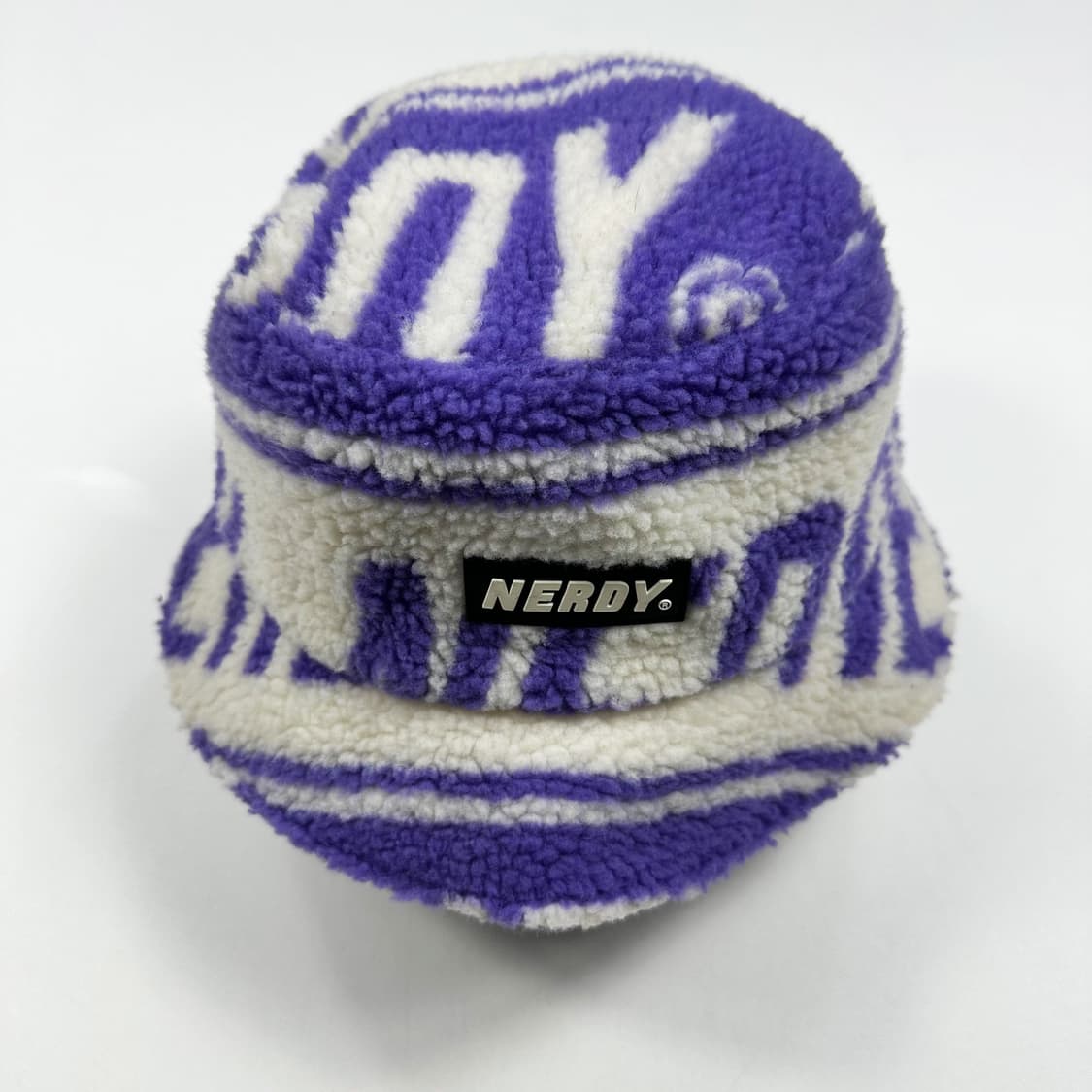 널디 홀로그램 퍼플 후리스 버킷햇 모자 상품이미지2