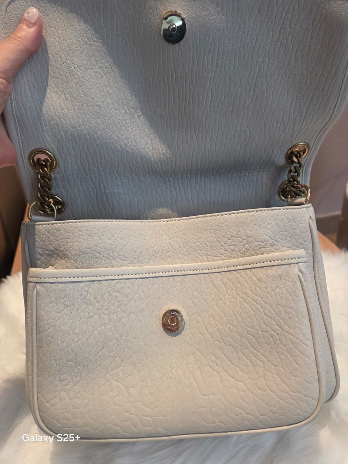 생로랑 아이보리 니키체인 숄더백 상품이미지4