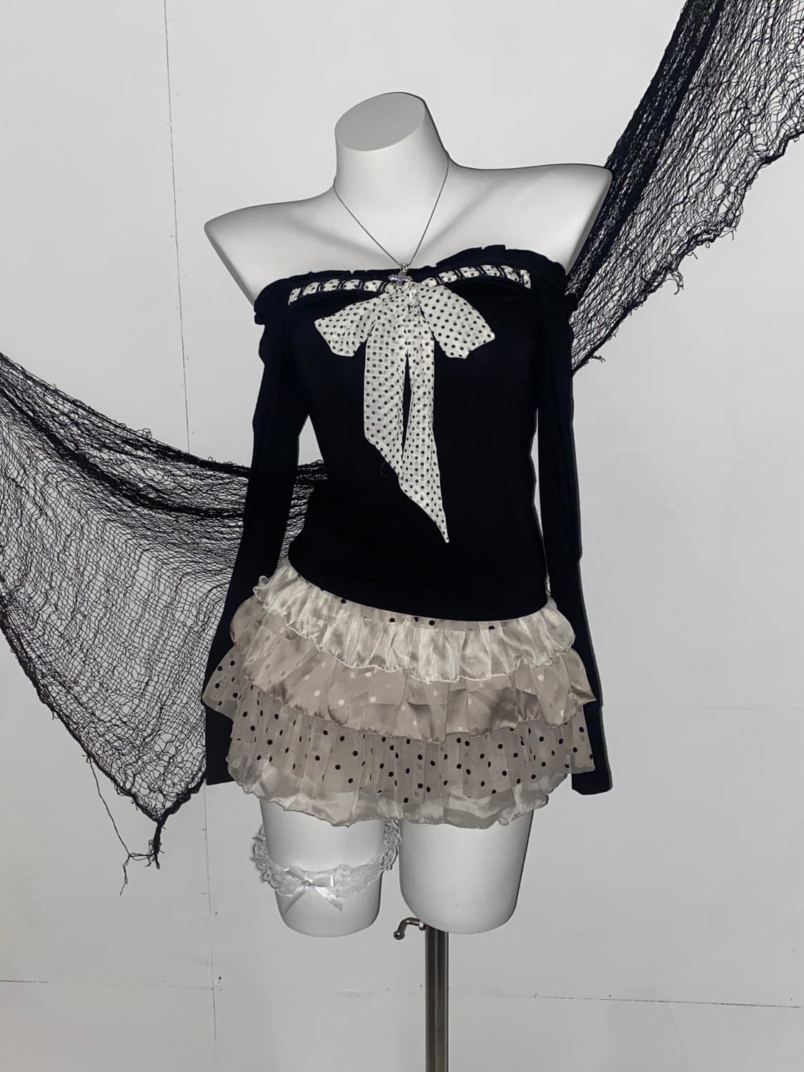 ꒰ঌ 공겜여주 로걀 도트 스커트 ໒꒱ 상품이미지1