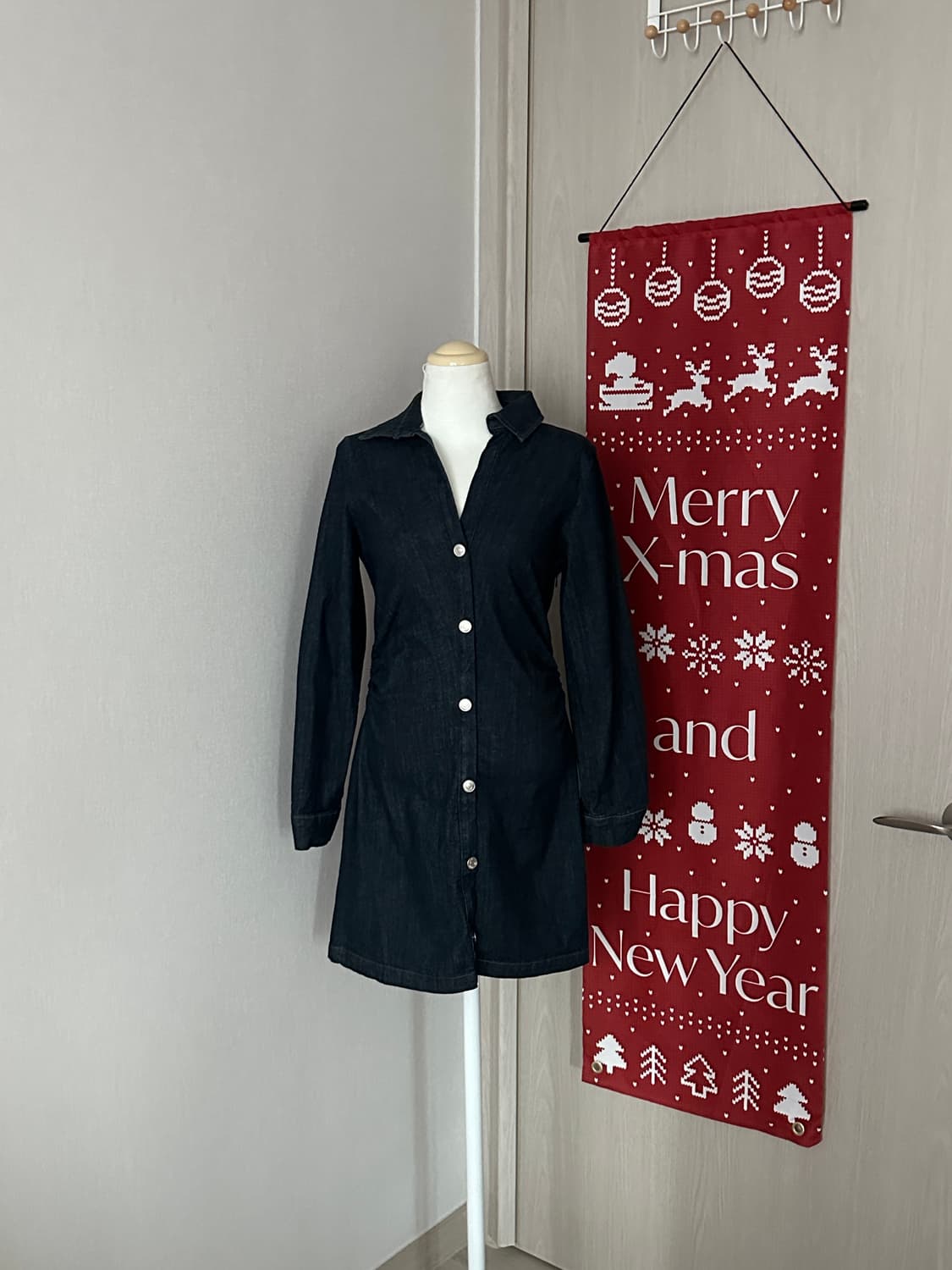 ZARA 자라 셔츠스타일 데님 미니원피스 xs 상품이미지9