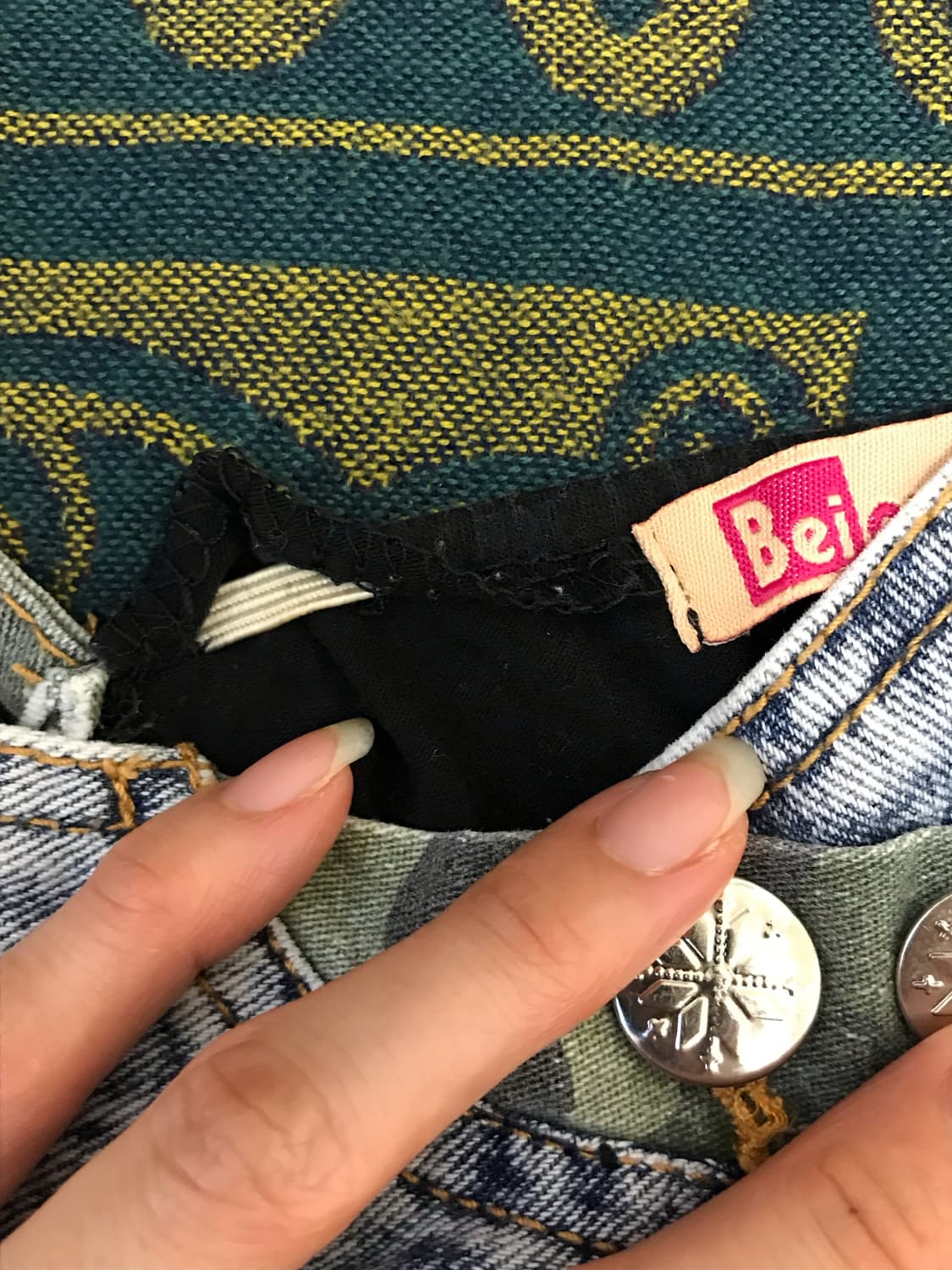 Beierna half denim &camo sleeveless 상품이미지4