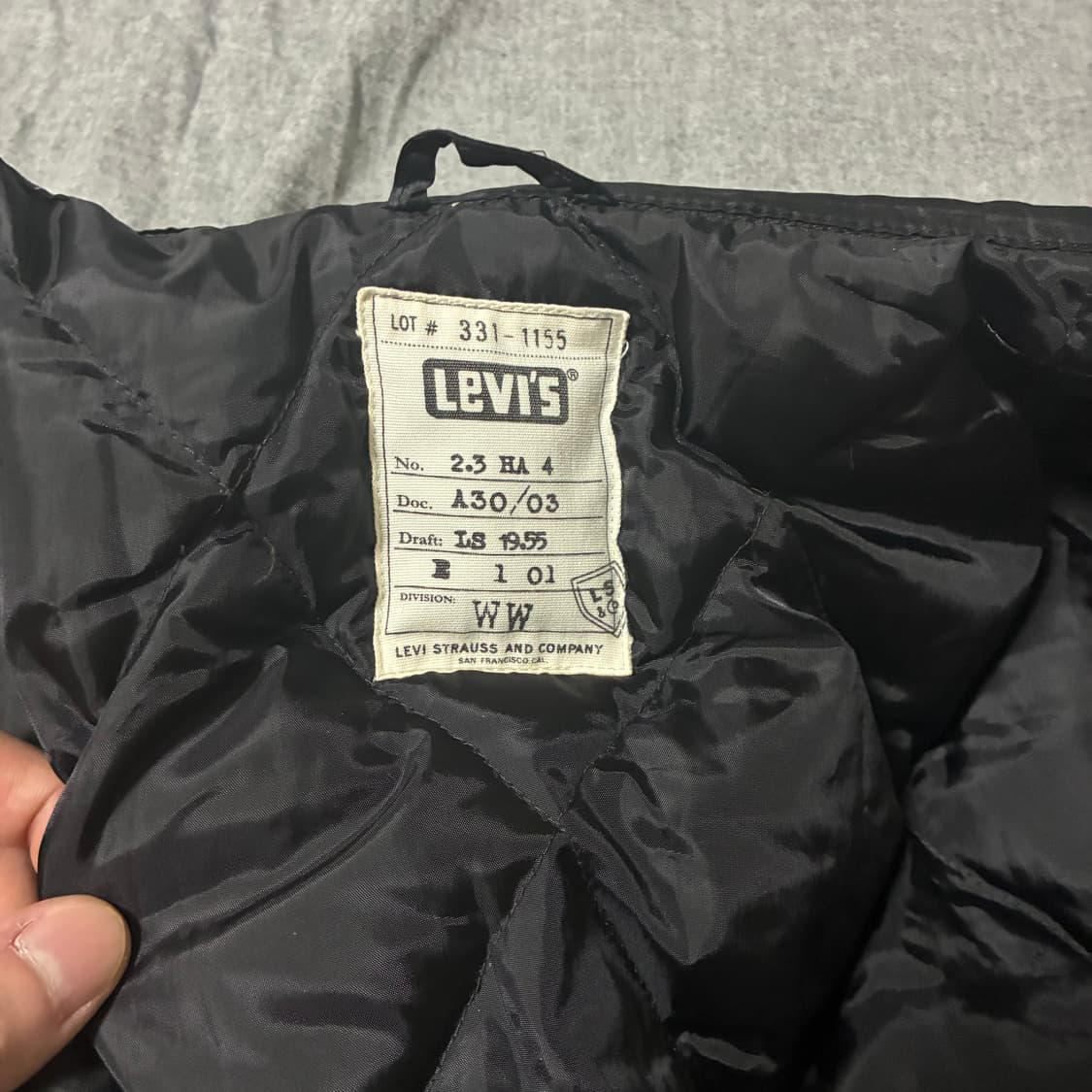 리바이스 오리털 블랙 패딩 셔츠 자켓  상품이미지7