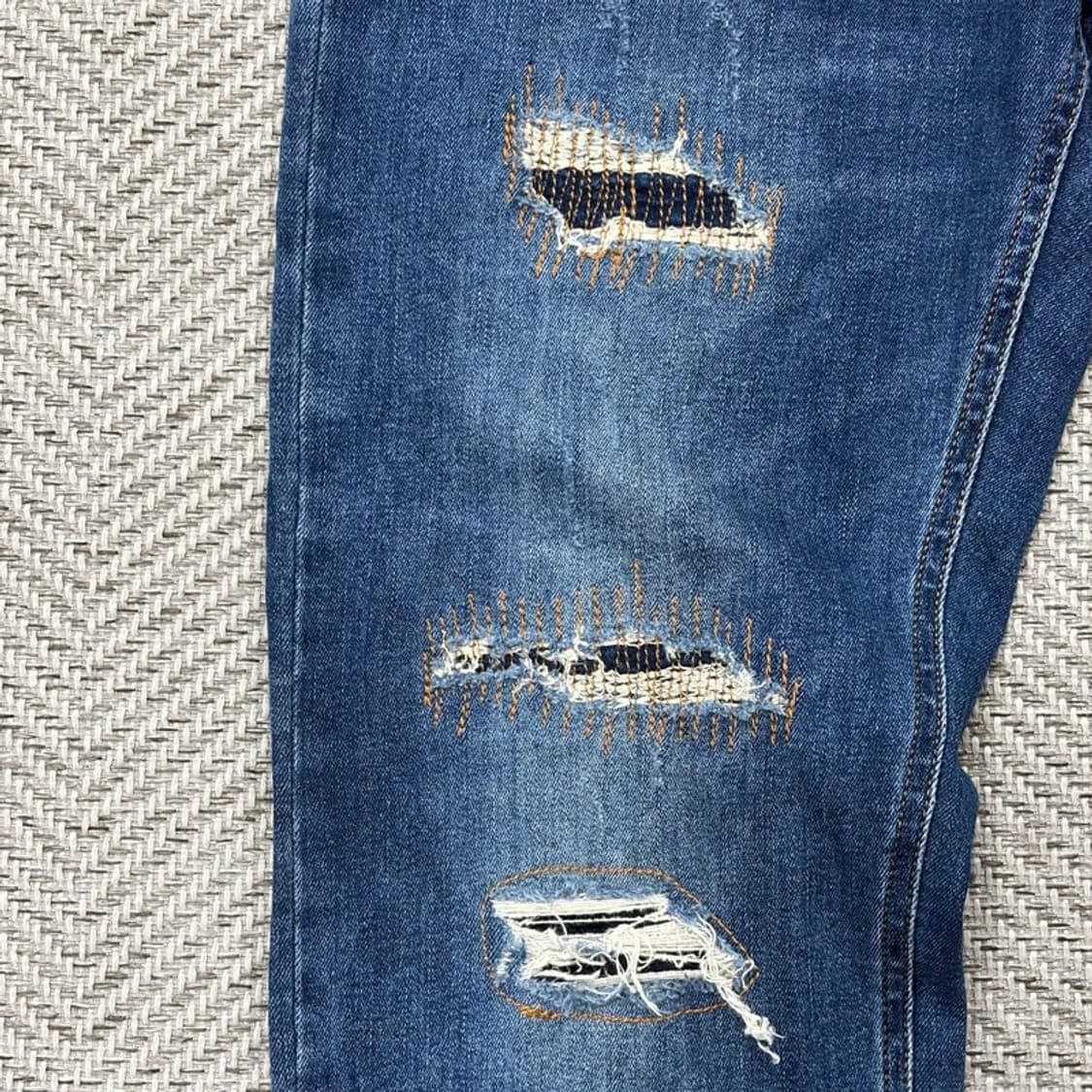 에비수 디트로이트 자수 데님팬츠 v2421 상품이미지5