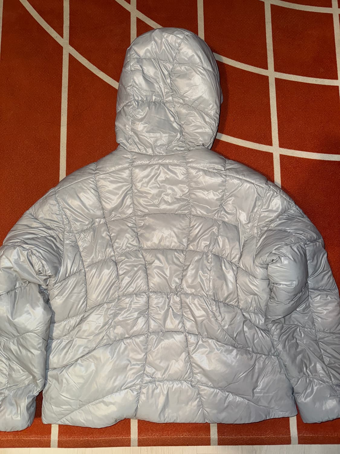 카리나 패딩 MLB 경량 커브 패딩 NY 라이트 그레이 M사이즈 상품이미지8