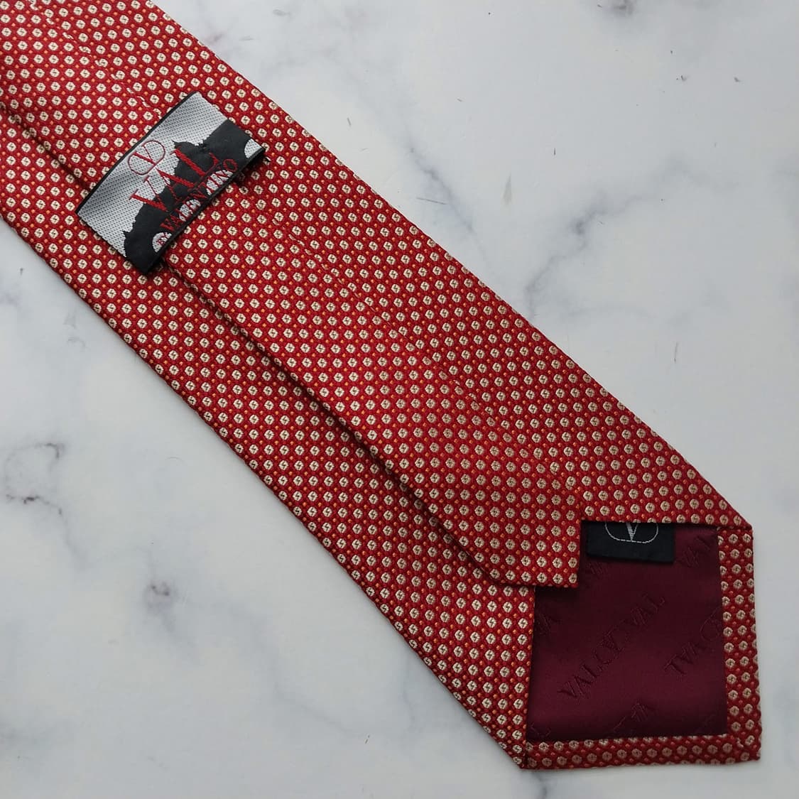 발렌티노 넥타이 레드 스몰 패턴 9.9cm A+등급 K2171
 상품이미지8