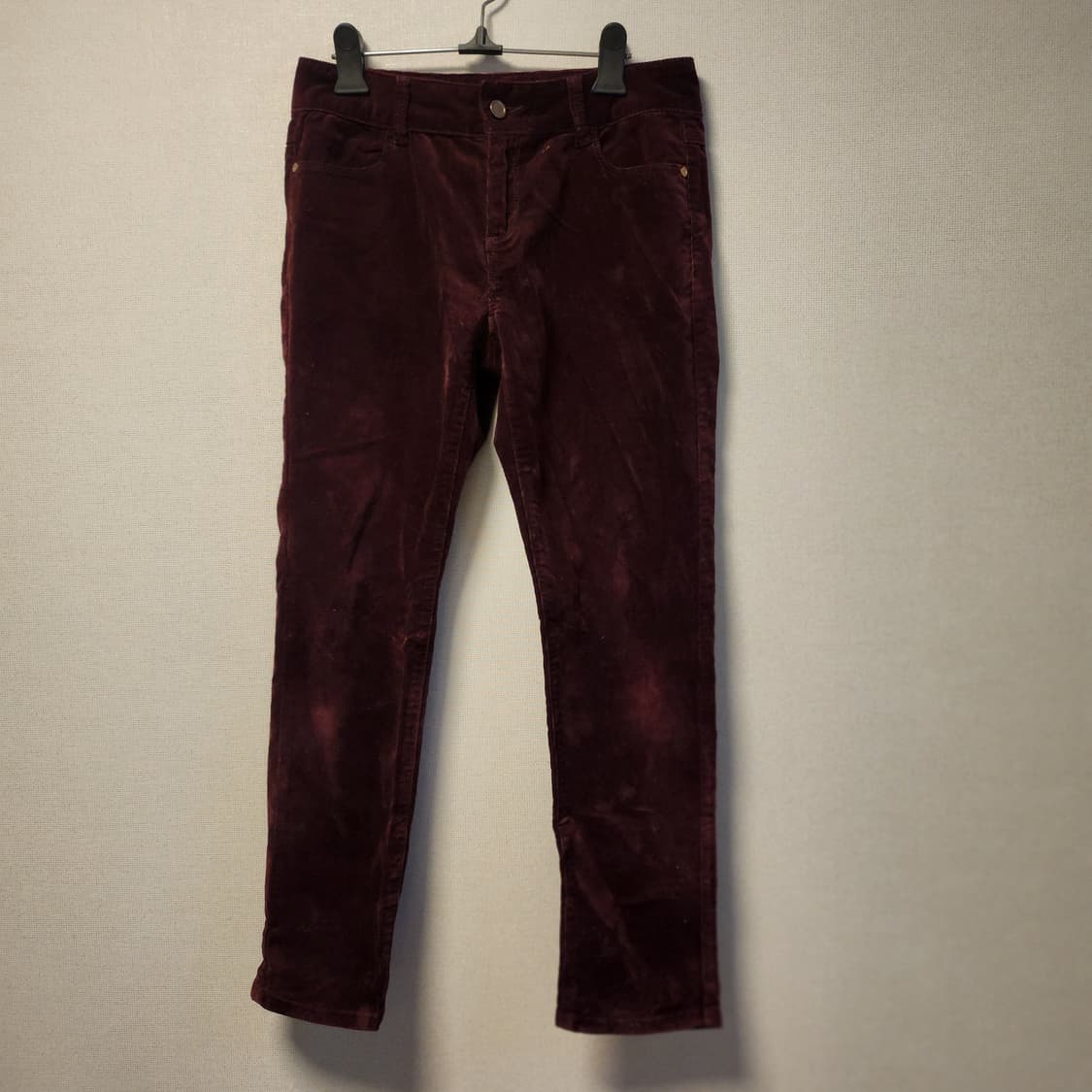 [27] LINE 버건디 코듀로이 팬츠 상품이미지1
