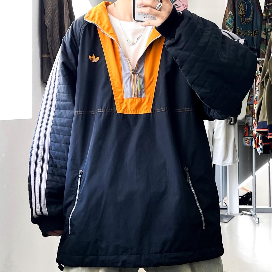 아디다스x데상트 90s 트레포일 올드스쿨풀오버아노락 상품이미지1