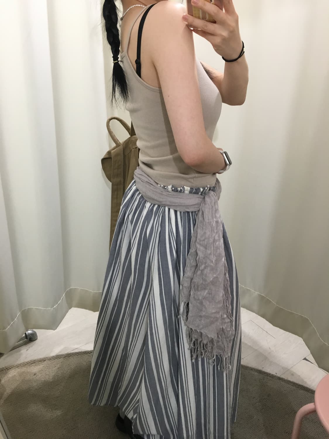 Lugnoncure stripe skirt 상품이미지4