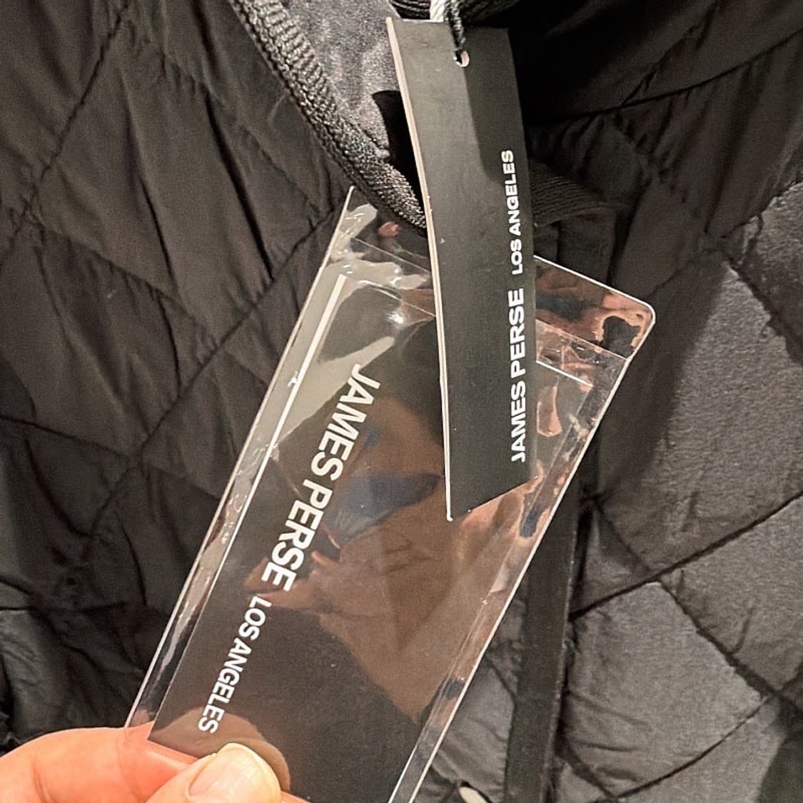 (정품/새상품) 제임스펄스 여성 퀼팅 스냅 자켓 블랙 상품이미지4