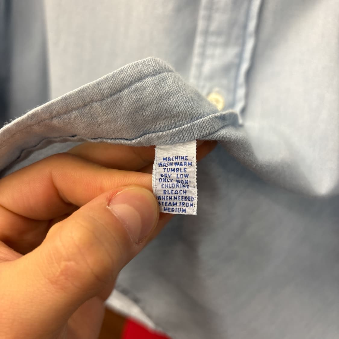 90s 폴로 랄프로렌 골프라인 쉴드와펜 워시드 옥스포드 셔츠 N1093 상품이미지8