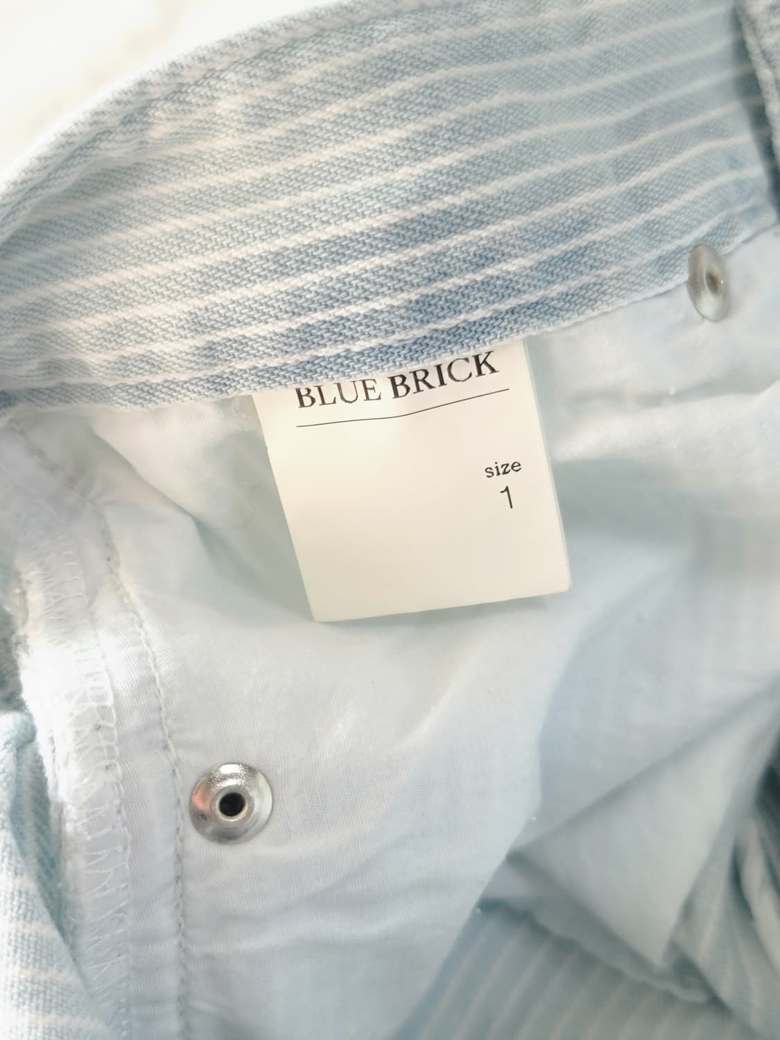 BLUE BRICK DENIM 스트라이프 와이드 팬츠 상품이미지5