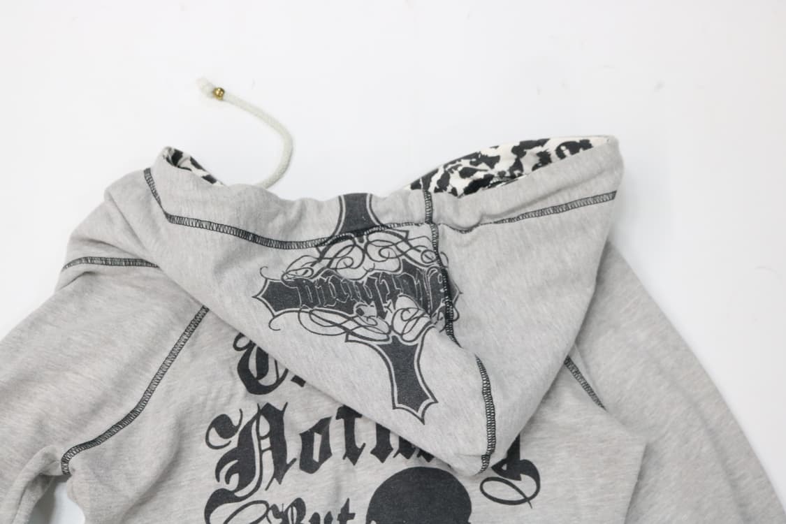 REAL MASTERS 리얼 마스터즈 스컬 그래픽 레오파드 후드 집업 M 상품이미지3