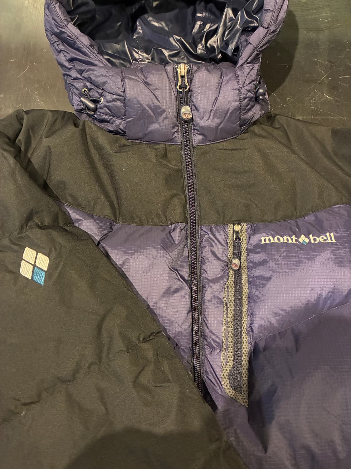 105) 몽벨 윈드프루프 구스다운 패딩 딥 퍼플 상품이미지2