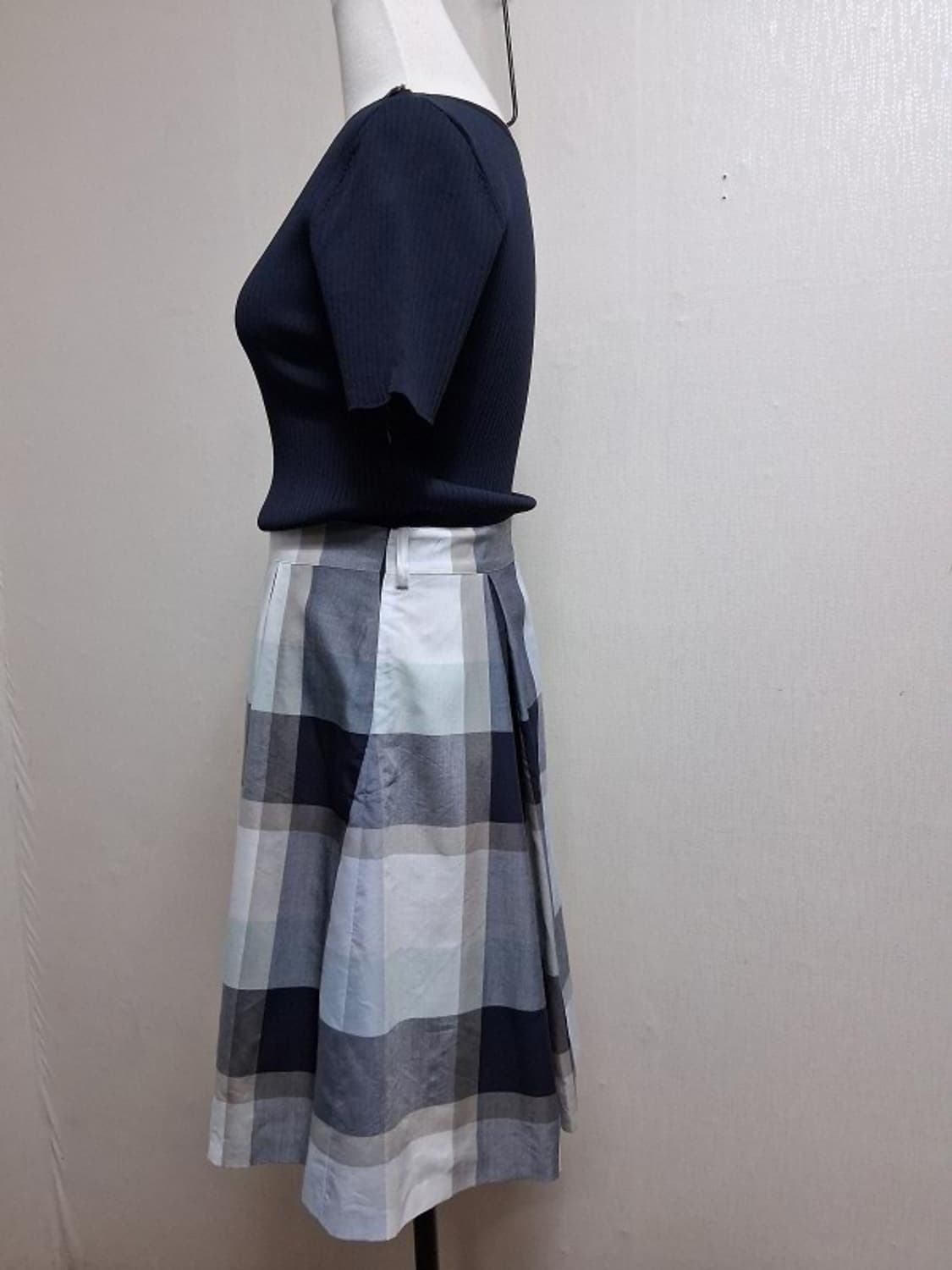 BLUE LABEL CRESTBRIDGE 원피스 네이비반팔니트배색체크   상품이미지4