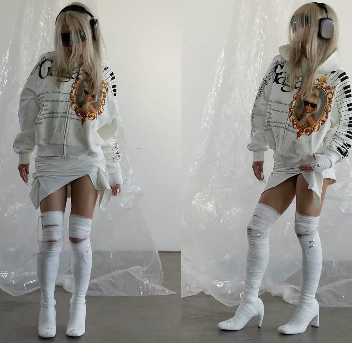 Praying Gaga Piano hoodie 프레잉 가가 후드집업 m 상품이미지2