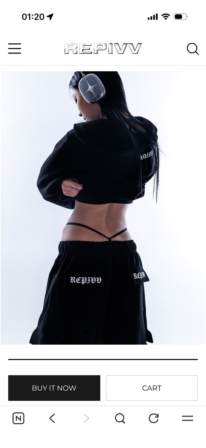 레피브 블랙 카고 조거팬츠 상품이미지1