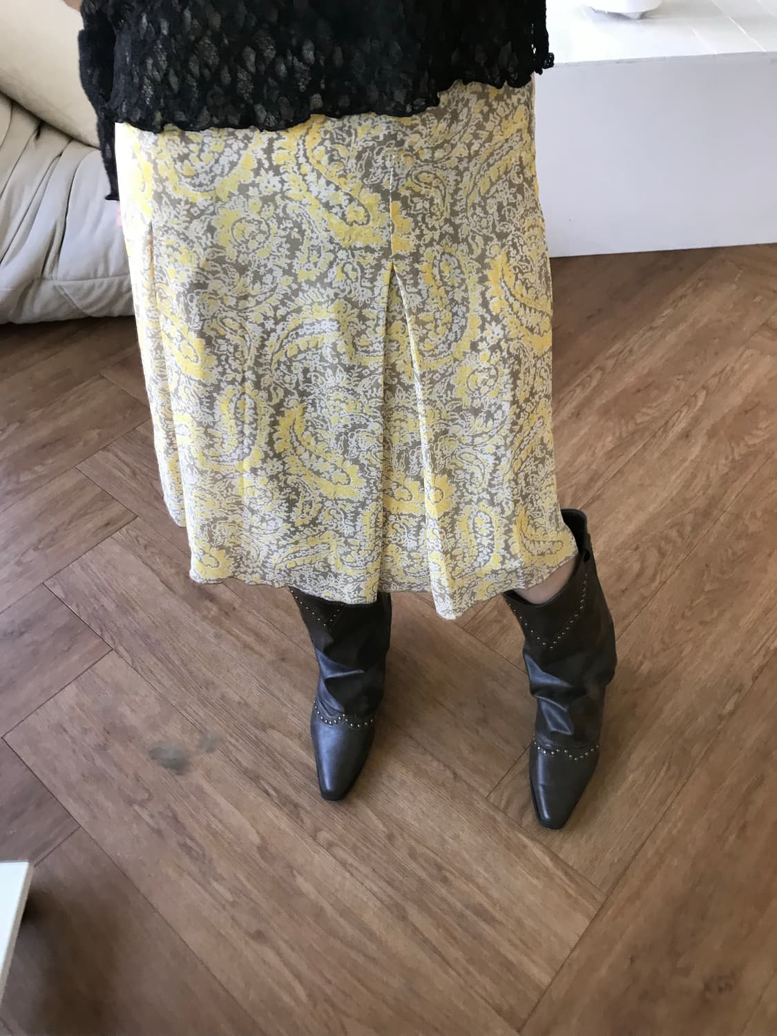 vintage pattern skirt 상품이미지3