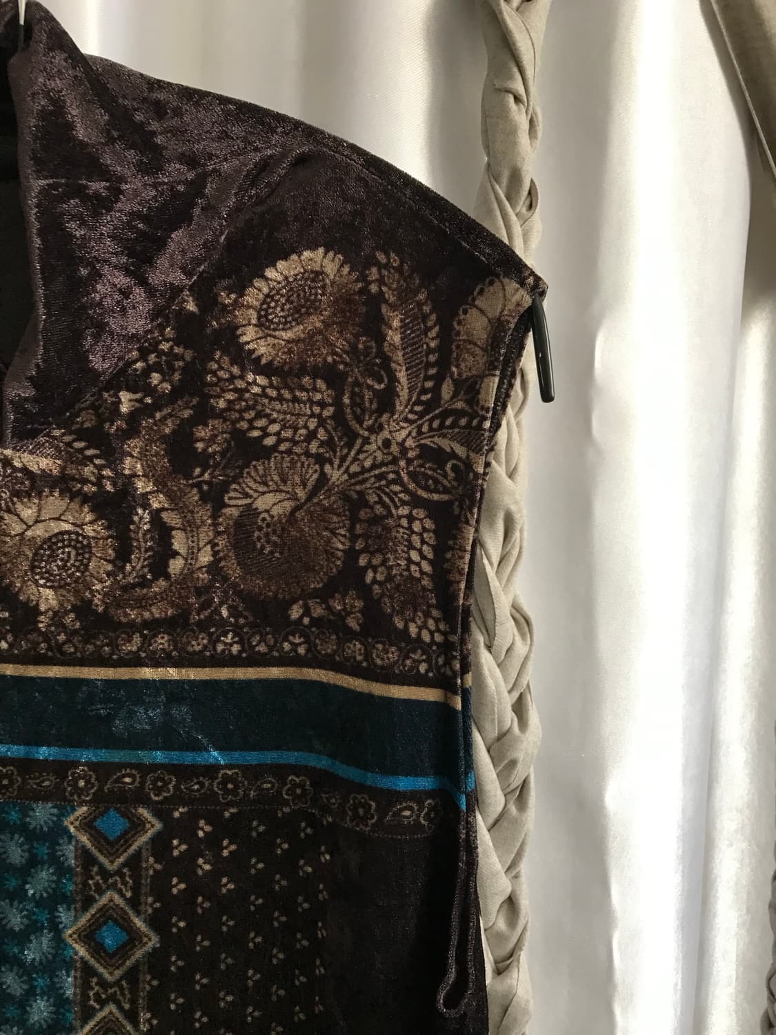 vintage velvet pattern one-piece 상품이미지6